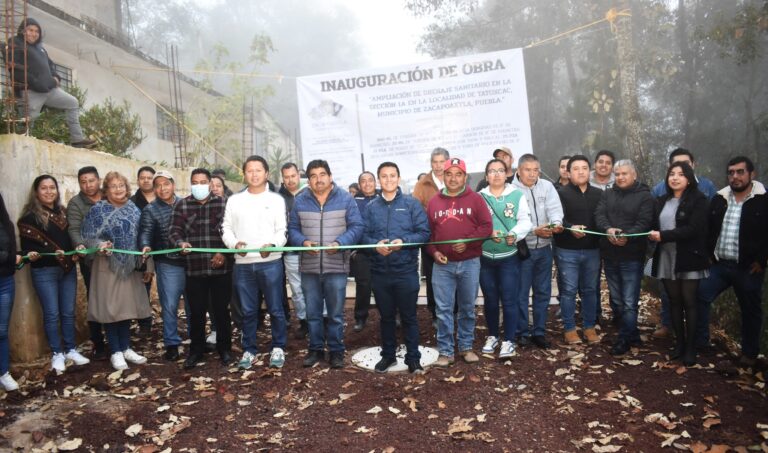 Inauguración de obra de ampliación de drenaje sanitario en Tatoxcac