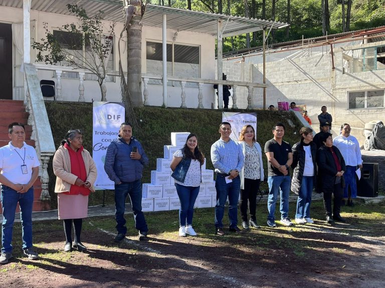 Dif municipal de Zacapoaxtla y Sedif entregan 3 mil 892 despensas, beneficiando a 973 familias.